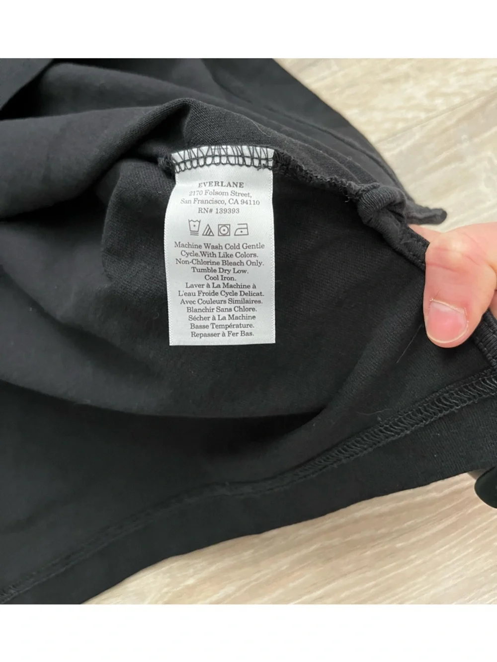 NWT Everlane Men’s Black Crewneck Pocket Tee Short Sleeves - Size Small - Picture 4 of 6